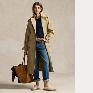 Polo Ralph Lauren twill trench coat size Large